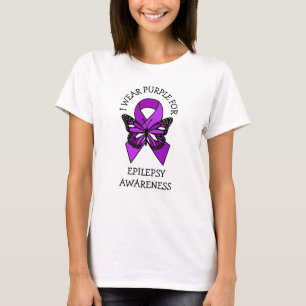 Camiseta Eu Visto Roxo por Consciência Epilepsia