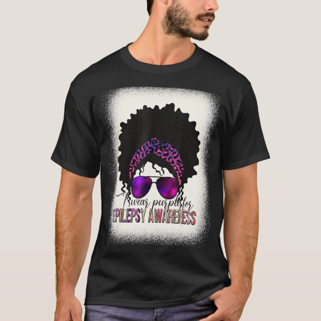 Camiseta Eu Visto Roxo Por Consciência Epilepsia Ajustado D (Frente)