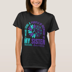 Camiseta Eu Visto Roxo Teal Em Memória Do Suicídio Da Minha