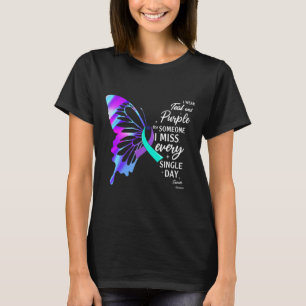 Camiseta Eu Visto Roxo Teal Para A Prevenção Do Suicídio Em