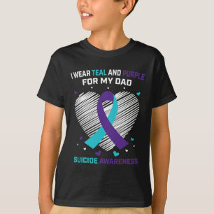 Camiseta Eu Visto Teal E Roxo Para A Consciência Do Suicídi