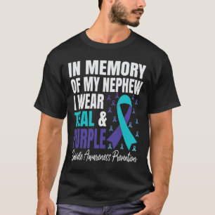 Camiseta Eu Visto Teal E Roxo Para A Minha Predição De Suic