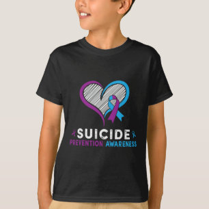 Camiseta Eu Visto Teal E Roxo Para A Prevenção Do Suicídio 