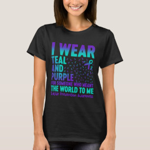 Camiseta Eu Visto Teal E Roxo Para Alguém Que Quer Dizer O