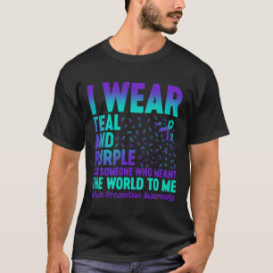 Camiseta Eu Visto Teal E Roxo Para Alguém Que Quer Dizer O 