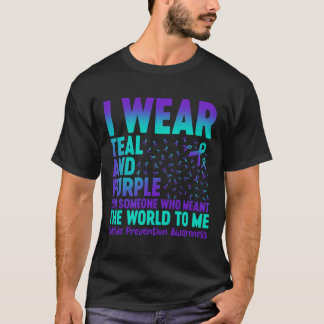 Camiseta Eu Visto Teal E Roxo Para Alguém Que Quer Dizer O 