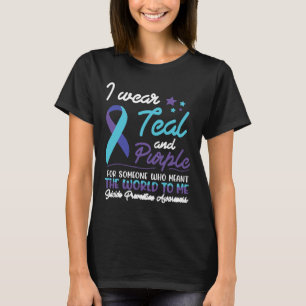 Camiseta Eu Visto Teal E Roxo Para Alguém Que Quer Dizer O