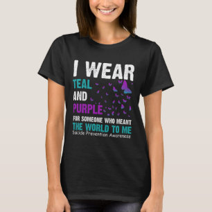 Camiseta Eu Visto Teal E Roxo Para Alguém Que Quer Dizer O 