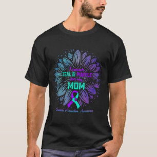 Camiseta Eu Visto Teal E Roxo Para Minha Mãe, Suicídio Prev