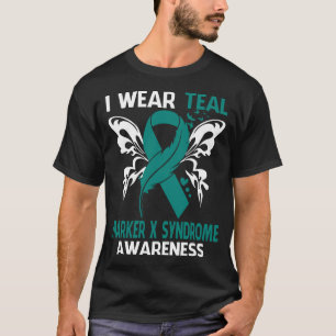 Camiseta Eu Visto Teal Para A Consciência da SÍNDROME MARKE