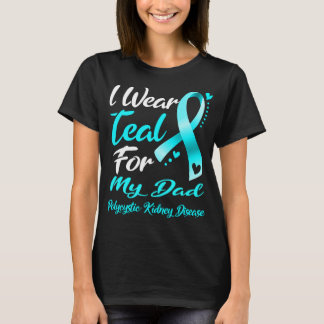 Camiseta Eu Visto Teal Para A Minha Doença Renal Poliquísti