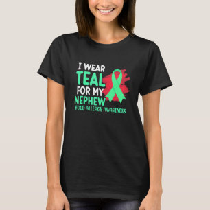 Camiseta Eu Visto Teal Para A Sensibilização Para A Alergia