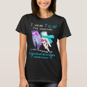 Camiseta Eu Visto Teal Para Alguém Trigeminal Neuralgia