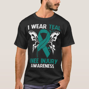 Camiseta Eu Visto Teal Para Consciência do LESÃO KNEE
