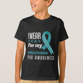 Camiseta Eu Visto Teal Para Meu Rim Policístico Namorada Di