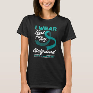 Camiseta Eu Visto Teal Para Minha Consciência PCOS Namorada