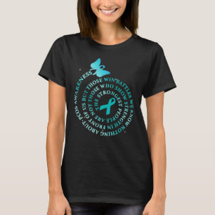 Camiseta Eu Visto Teal Para O Guerreiro De Sensibilização P