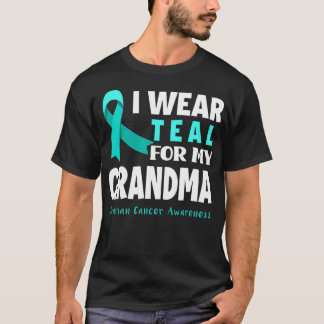 Camiseta Eu Visto Teal Para O Meu Câncer de ovário De Supor