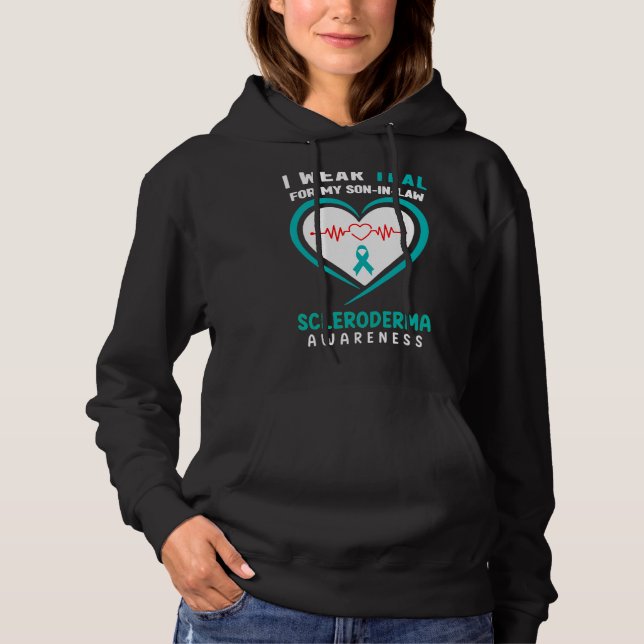 Camiseta Eu Visto Teal Para O Meu Filho Na Lei Scleroderma  (Frente)