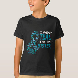 Camiseta Eu Visto Teal Pela Consciência Do Câncer de ovário