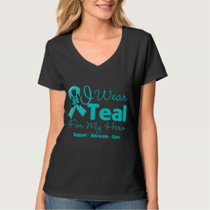 Camiseta Eu Visto Teal Pelo Meu Herói