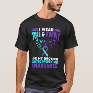 Camiseta Eu Visto Tealpurple Para O Meu Irmão Suicídio