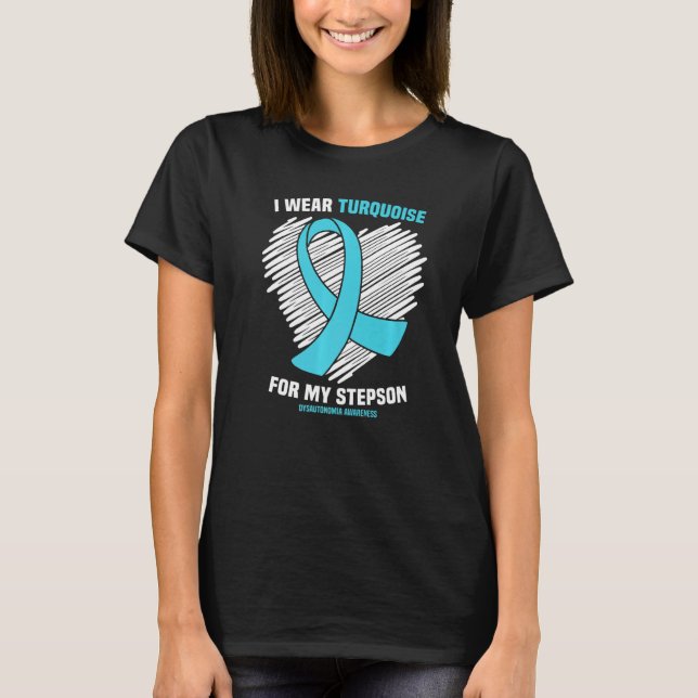 Camiseta Eu Visto Turquesa Para O Meu Material De Disautono (Frente)