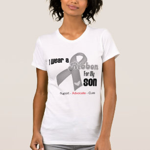 Camiseta Eu visto uma fita cinzenta para meu filho