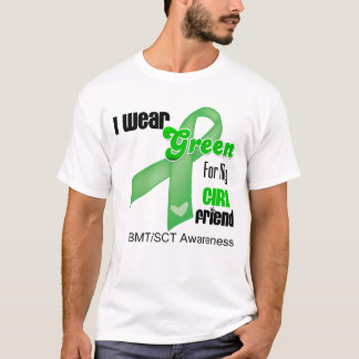 Camiseta Eu visto uma fita verde para meu namorada BMT/SCT