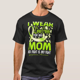 Camiseta Eu Visto Verde limão Na Memória Do Meu Linfoma Mãe