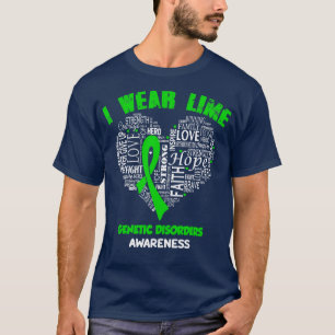 Camiseta Eu Visto Verde limão Para A Consciência De Doenças