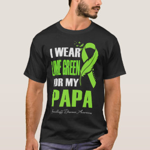 Camiseta Eu Visto Verde limão Para A Doença De Meu Pai Sand