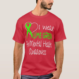 Camiseta Eu Visto Verde limão Para A Fíria De Sensibilizaçã