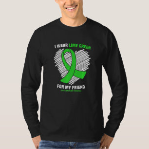 Camiseta Eu Visto Verde limão Para Meu Amigo Lesão Na Medul