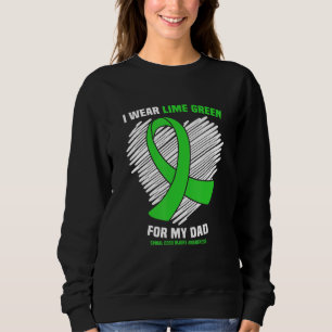 Camiseta Eu Visto Verde limão Para Meu Pai De Lesão Na Medu