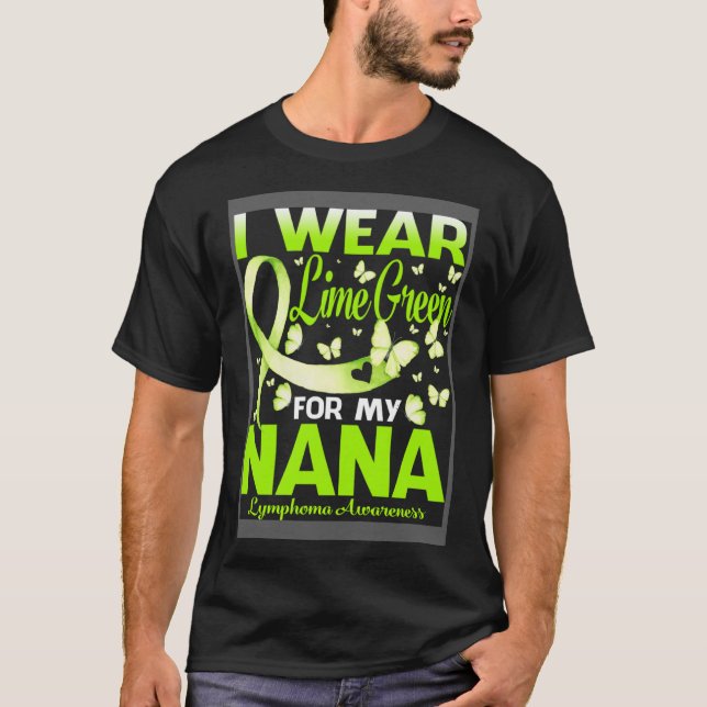 Camiseta Eu Visto Verde limão Para Minha Consciência Do Lin (Frente)