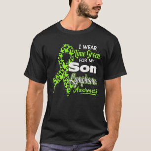 Camiseta Eu visto Verde limão para o meu filho Linfoma Sens