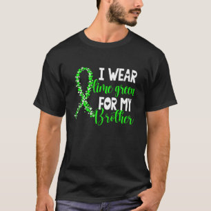 Camiseta Eu Visto Verde limão Para O Meu Irmão Não Hodgkin