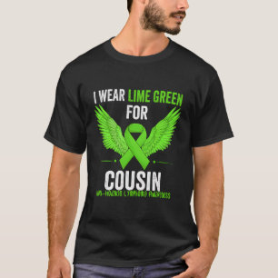 Camiseta Eu Visto Verde limão Para O Meu Primo Não Hodgkins