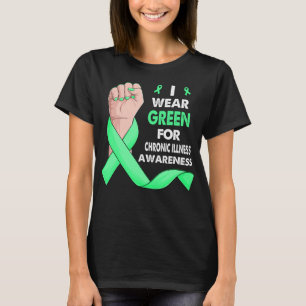 Camiseta Eu Visto Verde Na Mão De Boxim Para Doença CRÔNICA