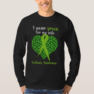 Camiseta Eu Visto Verde Para A Consciência Da Escoliose Da