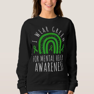 Camiseta Eu Visto Verde Para A Consciência Da Saúde Mental 