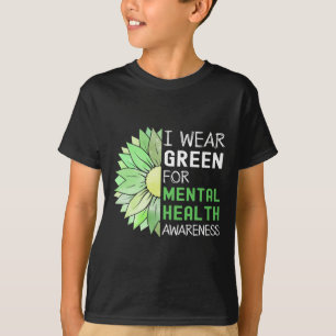 Camiseta Eu Visto Verde Para A Consciência Da Saúde Mental 