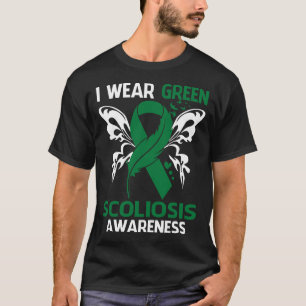 Camiseta Eu Visto Verde Para A Consciência Da SCOLIOSIS