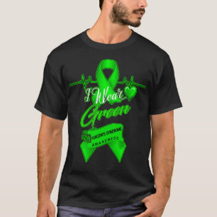 Camiseta Eu visto verde para a consciência da síndrome de F