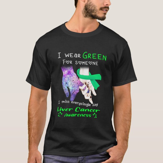 Camiseta Eu Visto Verde Para A Consciência De Alguém Câncer (Frente)