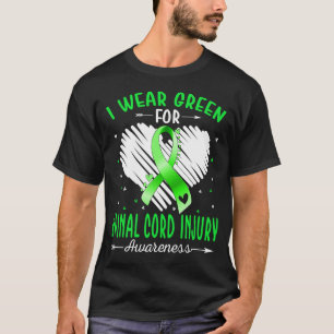 Camiseta Eu Visto Verde Para A Consciência do ferimento da 