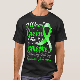 Camiseta Eu Visto Verde Para a Conscientização da DEPRESSÃO