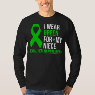 Camiseta Eu Visto Verde Para A Minha Consciência Mental Da 