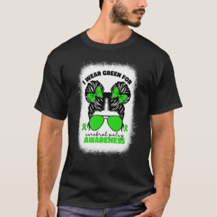 Camiseta Eu Visto Verde Para A Paralisia Cerebral Para Cria